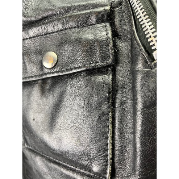 Vintage 70’s Cycle Champ Harley Davidson AMF Leather Jacket, Size 38R - Picture 5 of 14